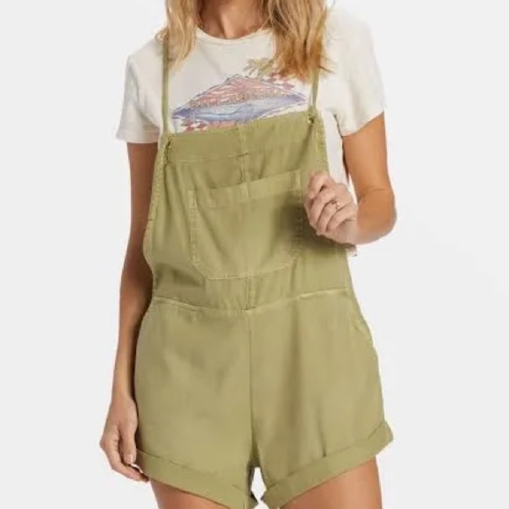 Billabong wild pursuit romper in avocado